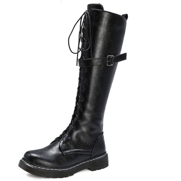 new 2021 pu leather knee high boots buckle fashion lace up ladies round toe square heel women shoes size 34-43 qo5h, Black
new 2021 pu leather knee high boots buckle fashion lace up ladies round toe square heel women shoes size 34-43 qo5h, Black