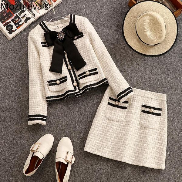 women's tracksuits mozuleva autumn winter wool suits women two piece set beading big bowknot tweed short jacket coat + high waist mini, Gray
women's tracksuits mozuleva autumn winter wool suits women two piece set beading big bowknot tweed short jacket coat + high waist mini, Gray