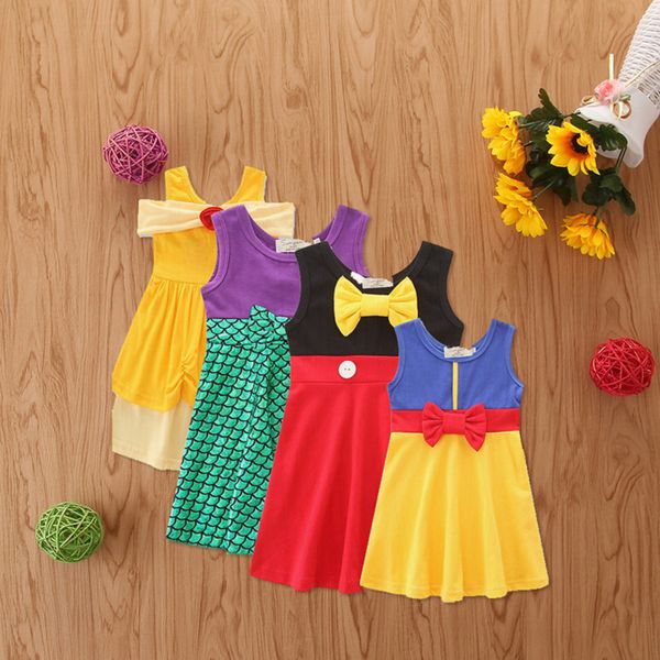 kids girls princess dresses girls mermaid bows dress patchwork color summer one piece skirts for children party costume clothes new g12603, Red;yellow
kids girls princess dresses girls mermaid bows dress patchwork color summer one piece skirts for children party costume clothes new g12603, Red;yellow