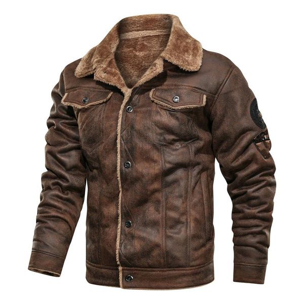 men's fur & faux old fashion brown suede leather jacket vintage casual winter warm coat motorcycle men pu slim fit chaquetas, Black
men's fur & faux old fashion brown suede leather jacket vintage casual winter warm coat motorcycle men pu slim fit chaquetas, Black