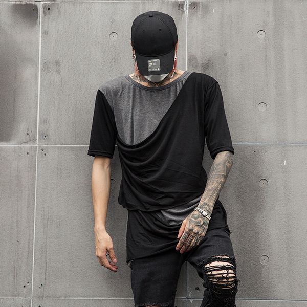 2021 men will see patchwork hip hop t-shirt short sleeve asymmetric street design man wear stage t-shirts vintage gothic attire 8dsk, White;black
2021 men will see patchwork hip hop t-shirt short sleeve asymmetric street design man wear stage t-shirts vintage gothic attire 8dsk, White;black