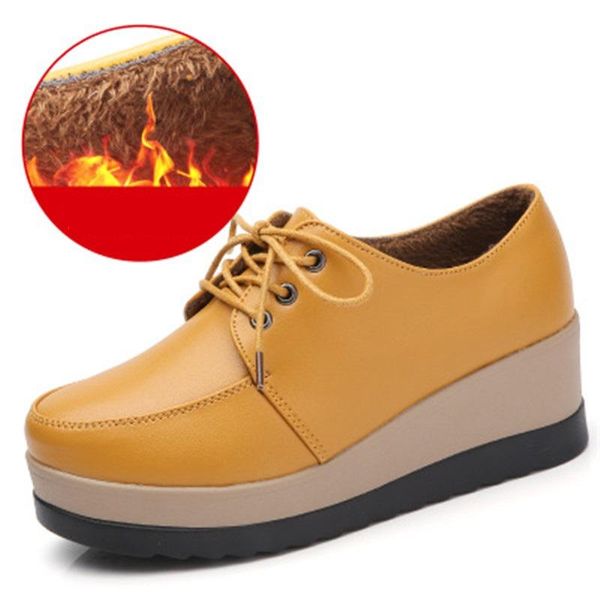 british style leather wedge casual shoes woman lace up plush warm winter platform shoes female round toe oxford derby, Black
british style leather wedge casual shoes woman lace up plush warm winter platform shoes female round toe oxford derby, Black
