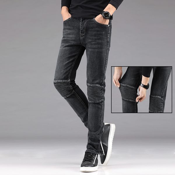 men's brem in vintage black denim thin brim pants hombre 2w15, Blue
men's brem in vintage black denim thin brim pants hombre 2w15, Blue