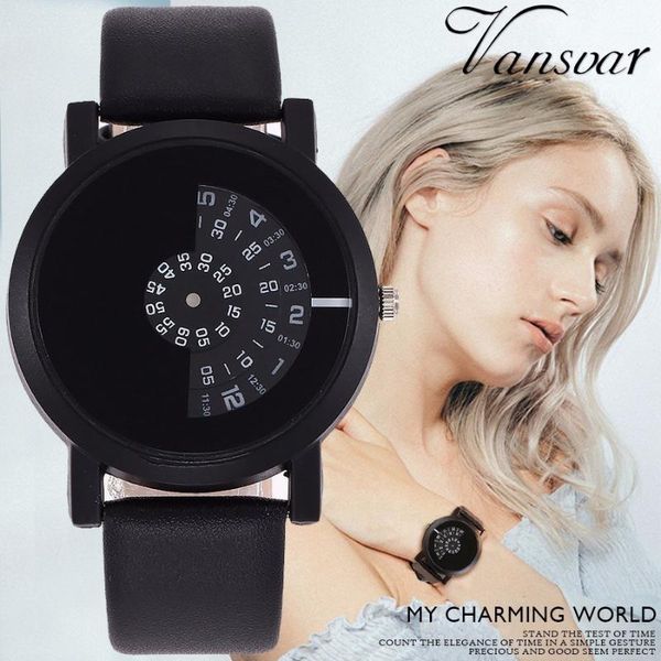 vansvar brand creative design turntable second hand quartz analog watch clock1, Slivery;brown
vansvar brand creative design turntable second hand quartz analog watch clock1, Slivery;brown