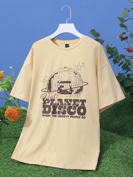 x splusmart slogan graphic drop shoulder tee l1ae#, White
x splusmart slogan graphic drop shoulder tee l1ae#, White