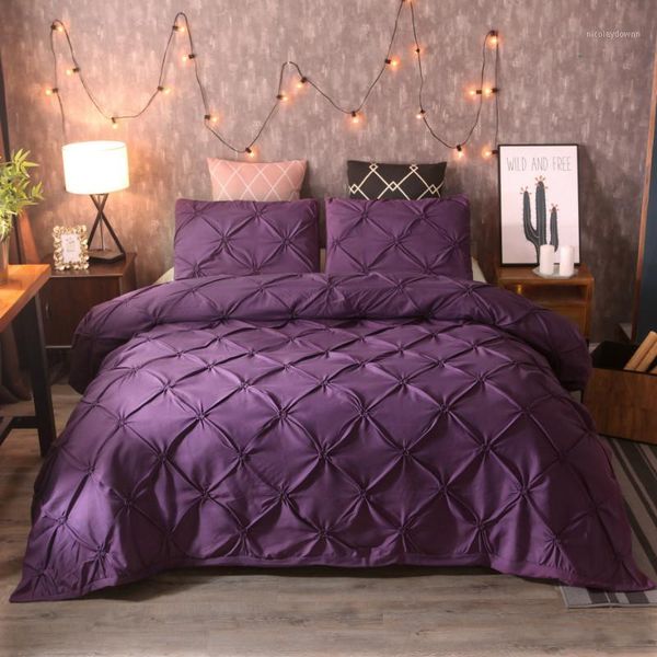 idouillet elegant purple pinch pleated design duvet cover and pillowcase set modern bedding textile single double king1
idouillet elegant purple pinch pleated design duvet cover and pillowcase set modern bedding textile single double king1