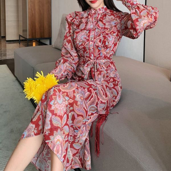 2021 new spring dressed from vintage for the floral woman printed long sleeve high-waisted ladies burgundy silk gowns z9t3, Black;gray
2021 new spring dressed from vintage for the floral woman printed long sleeve high-waisted ladies burgundy silk gowns z9t3, Black;gray