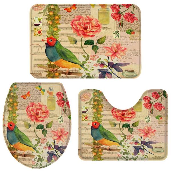 bath accessory set vintage spaper flower bird bathroom toilet cover mat pedestal rug non-slip accessories home doormat
bath accessory set vintage spaper flower bird bathroom toilet cover mat pedestal rug non-slip accessories home doormat