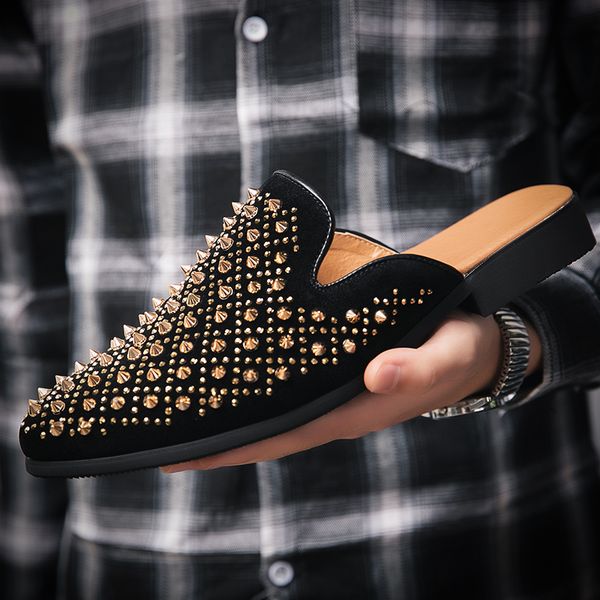 brands casual men's luxury slippers will see genuine leather moccasins comfortable breathing slip in party shoes mules byc9, Black;brown
brands casual men's luxury slippers will see genuine leather moccasins comfortable breathing slip in party shoes mules byc9, Black;brown