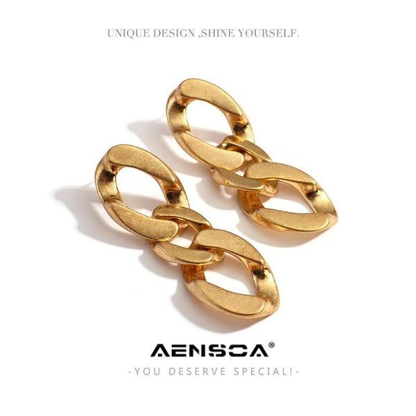 aensoa vintage 3 circle link chain gold color drop earrings multi chain thick geometric earrings for women minimalist, Silver
aensoa vintage 3 circle link chain gold color drop earrings multi chain thick geometric earrings for women minimalist, Silver