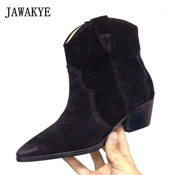 jawakye pointy toe chunky heels ankle boots for women nude black suede short boots autumn winter shoes woman botas cowboy mujer1
jawakye pointy toe chunky heels ankle boots for women nude black suede short boots autumn winter shoes woman botas cowboy mujer1
