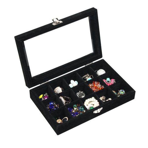 velvet 15 grids ring earring box jewelry storage organizer ear stud case necklace pendants holder jewelry display showcase, Pink;blue
velvet 15 grids ring earring box jewelry storage organizer ear stud case necklace pendants holder jewelry display showcase, Pink;blue