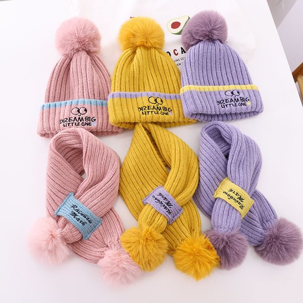 2021 new winter childrens wool hat scarf embroidered eye wool balls to keep warm baby set knitted hat, Blue;gray
2021 new winter childrens wool hat scarf embroidered eye wool balls to keep warm baby set knitted hat, Blue;gray