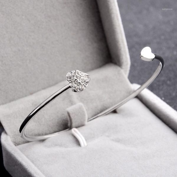new arrivals trendy simple style 2 colors double heart inaly clear crystal bracelet for women girls fashion jewelry1, Black
new arrivals trendy simple style 2 colors double heart inaly clear crystal bracelet for women girls fashion jewelry1, Black