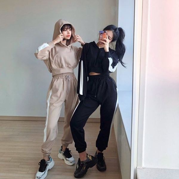 women's tracksuits fashion 2-piece sportswear basic slim sportswear solid two-piece pants in 2 colors, Gray
women's tracksuits fashion 2-piece sportswear basic slim sportswear solid two-piece pants in 2 colors, Gray