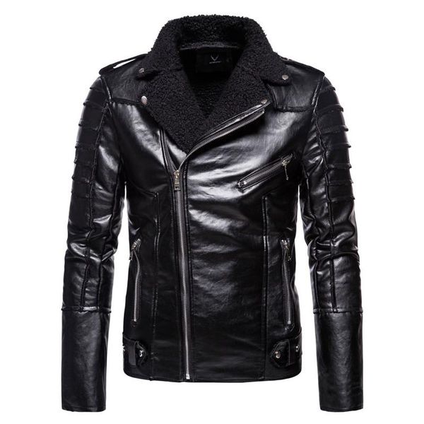 men's fur & faux moruancle fashion winter warm biker jackets and coats leather motorcycle outerwear fleece lined thick thermal, Black
men's fur & faux moruancle fashion winter warm biker jackets and coats leather motorcycle outerwear fleece lined thick thermal, Black