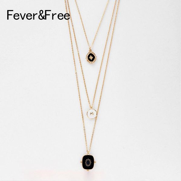 pendant necklaces fever&vintage black necklace long chain multi layer charm statement for women trend jewelry wholesale gift, Silver
pendant necklaces fever&vintage black necklace long chain multi layer charm statement for women trend jewelry wholesale gift, Silver