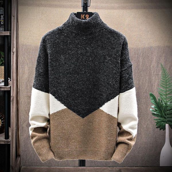 men's sweaters mens turtleneck sweater men 2021 winter patchwork jumper high neck harajuku fashion korean style black, White;black
men's sweaters mens turtleneck sweater men 2021 winter patchwork jumper high neck harajuku fashion korean style black, White;black