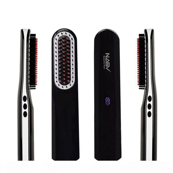 multifunctional hair comb beard brush electric curling brush quick hair styler straightener straighten straightening comb, Silver
multifunctional hair comb beard brush electric curling brush quick hair styler straightener straighten straightening comb, Silver