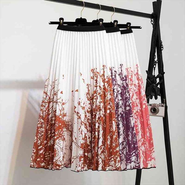 printed pleated skirt women for spring summer elastic waist mid skirts womens a-line long skirt femme, Black
printed pleated skirt women for spring summer elastic waist mid skirts womens a-line long skirt femme, Black