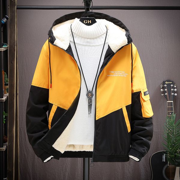 2020 winter new men's hooded plush jacket casual color jacket fashion casual top, Black;brown
2020 winter new men's hooded plush jacket casual color jacket fashion casual top, Black;brown
