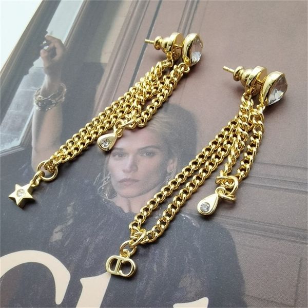 85% off factory clearance trendy earrings women's tassel chain versatile rhinestone simple fashion fairy minority high sense, Golden
85% off factory clearance trendy earrings women's tassel chain versatile rhinestone simple fashion fairy minority high sense, Golden