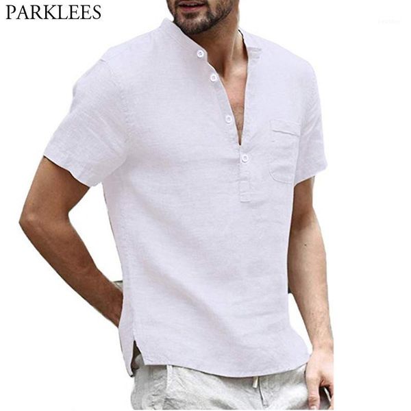 white cotton linen henley shirt men 2020 summer short sleeve hippie casual beach blouse lightweight breathable chemise homme1, White;black
white cotton linen henley shirt men 2020 summer short sleeve hippie casual beach blouse lightweight breathable chemise homme1, White;black