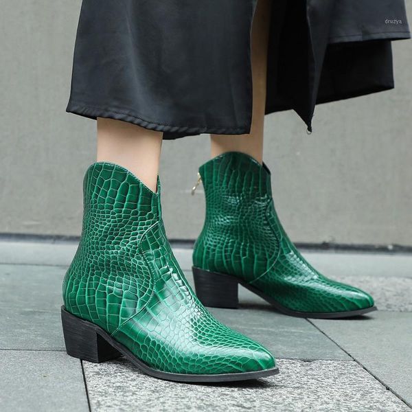handmade ankle boots for women high heel green shoes 2020 autumn winter new pointed toe zipper punk western boots big size 34-431, Black
handmade ankle boots for women high heel green shoes 2020 autumn winter new pointed toe zipper punk western boots big size 34-431, Black
