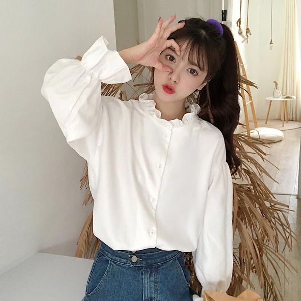 women's blouses & shirts white shirt design sense long sleeve 2021 spring and autumn korean loose sweet cut collar dress
women's blouses & shirts white shirt design sense long sleeve 2021 spring and autumn korean loose sweet cut collar dress