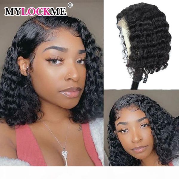 mylockme13x4 lace frontal wig human hair pre plucked 8-16 inch short bob deep curly lacefront human hair wigs for black women, Black;brown
mylockme13x4 lace frontal wig human hair pre plucked 8-16 inch short bob deep curly lacefront human hair wigs for black women, Black;brown