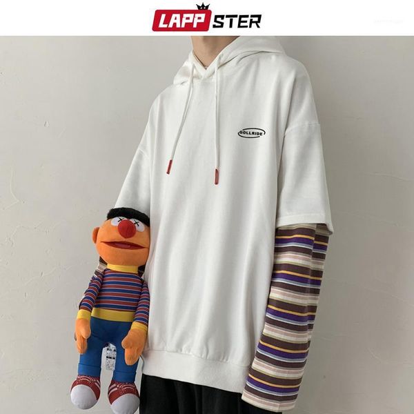 men's hoodies & sweatshirts lappster men striped harajuku hooded 2021 autumn mens oversized korean male hip white casual hoodie1, Black
men's hoodies & sweatshirts lappster men striped harajuku hooded 2021 autumn mens oversized korean male hip white casual hoodie1, Black