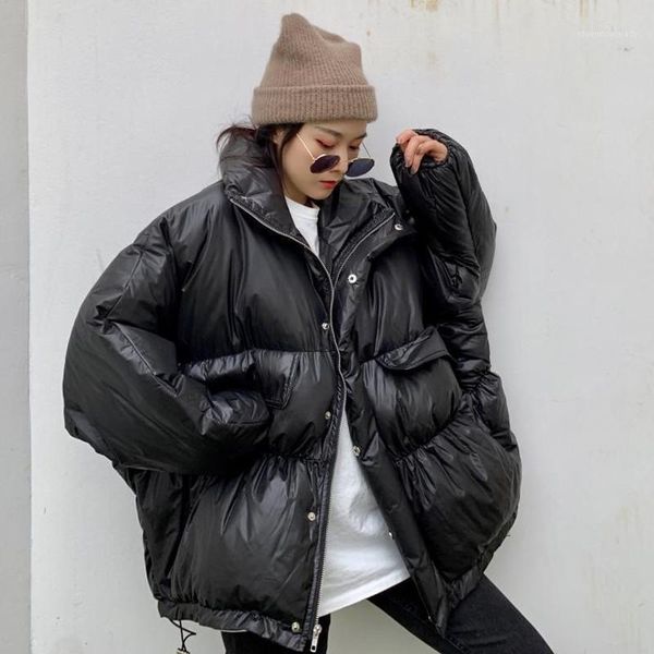 women's down & parkas 2021 winter jacket women stand collar thick warm parka oversized loose coat white duck female bread coat1, Black
women's down & parkas 2021 winter jacket women stand collar thick warm parka oversized loose coat white duck female bread coat1, Black