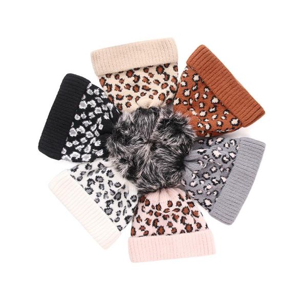 women girls hats leopard print winter warm beanie cap with big faux fur pom, Blue;gray
women girls hats leopard print winter warm beanie cap with big faux fur pom, Blue;gray