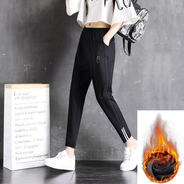 joggers women casual office pants black cashmere winter pants for girl skinny elastic waist pencil trousers mujer pantalones, Black;white
joggers women casual office pants black cashmere winter pants for girl skinny elastic waist pencil trousers mujer pantalones, Black;white
