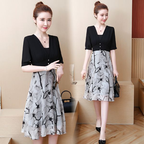 women will see floral with cleavage in v patchwork plus size xxxxxxxxl thin occasional party work dress jzg1, Black;gray
women will see floral with cleavage in v patchwork plus size xxxxxxxxl thin occasional party work dress jzg1, Black;gray