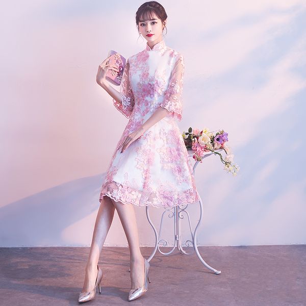 Robe de soiree 2021 Summer Pink Lace evening dress with Appliques vestido de festa prom dresses party dresses tailor Custom made, Pink short
Robe de soiree 2021 Summer Pink Lace evening dress with Appliques vestido de festa prom dresses party dresses tailor Custom made, Pink short