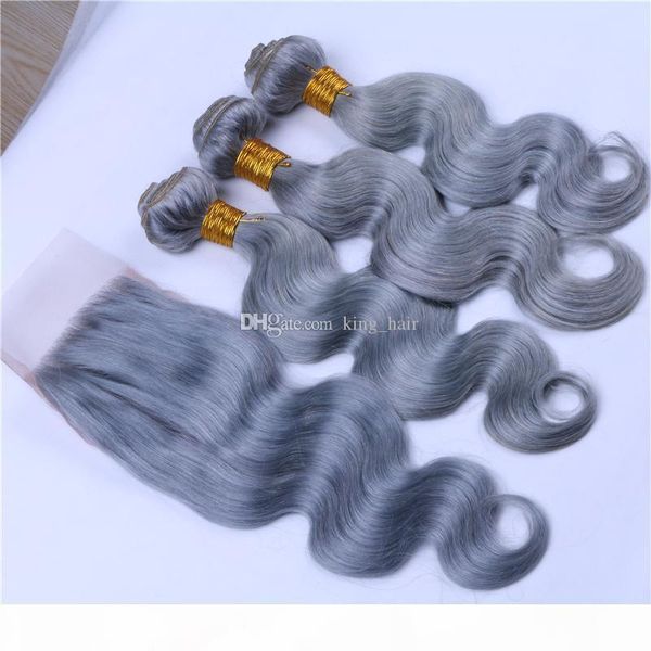 pure color sliver grey body wave human hair bundles with lace closure 4x4 brazilian virgin grey hair weft 3pcs with closure, Black;brown
pure color sliver grey body wave human hair bundles with lace closure 4x4 brazilian virgin grey hair weft 3pcs with closure, Black;brown