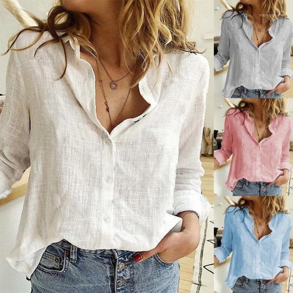 women's blouses & shirts office lady solid color long sleeve turn down collar buttons cotton loose shirt casual lapel neck blouse work, White
women's blouses & shirts office lady solid color long sleeve turn down collar buttons cotton loose shirt casual lapel neck blouse work, White