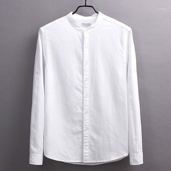 men spring autumn fashion japan style cotton linen solid color long sleeve stand collar harajuku male casual shirts1, White;black
men spring autumn fashion japan style cotton linen solid color long sleeve stand collar harajuku male casual shirts1, White;black