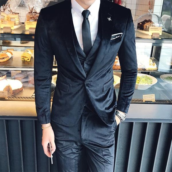men's suits & blazers thorndike velvet jacket+vest +pants 2021 latest coat pants designs tero slim fit elegant wedding men suit, White;black
men's suits & blazers thorndike velvet jacket+vest +pants 2021 latest coat pants designs tero slim fit elegant wedding men suit, White;black