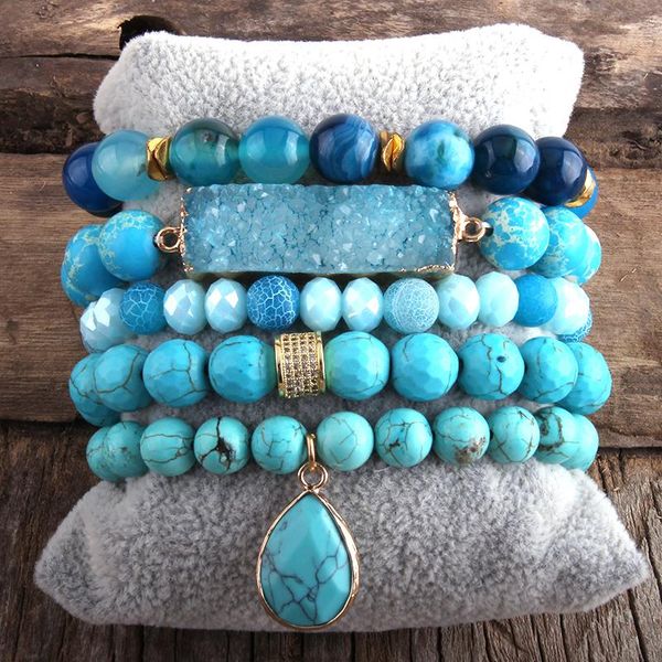 md fashion designer boho beaded bracelet natural stone crystal 5pc bracelets sets for women jewelry gift, Black
md fashion designer boho beaded bracelet natural stone crystal 5pc bracelets sets for women jewelry gift, Black