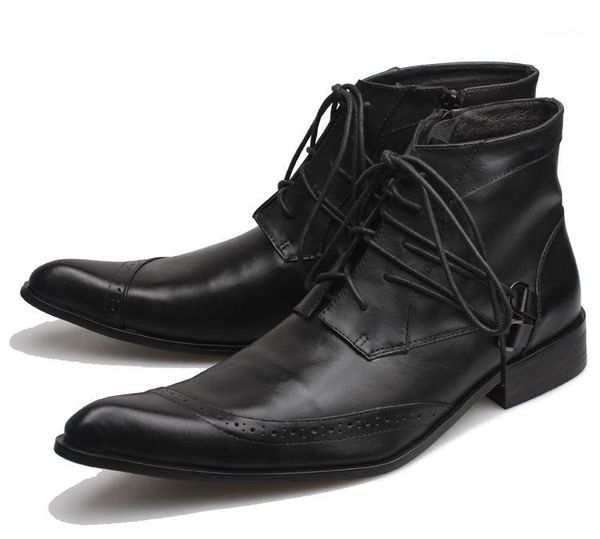 boots autumn winter european style cowboy mens lace up high genuine leather work army shoes plus size1, Black
boots autumn winter european style cowboy mens lace up high genuine leather work army shoes plus size1, Black