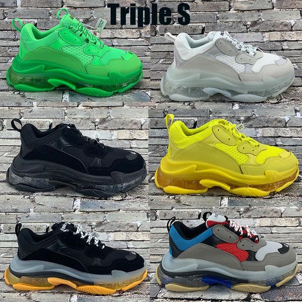 2020 fashion crystal bottom paris 17fw triple s mens sneakers vintage dad platform women men casual shoes flats sports trainer clear sole, Black
2020 fashion crystal bottom paris 17fw triple s mens sneakers vintage dad platform women men casual shoes flats sports trainer clear sole, Black