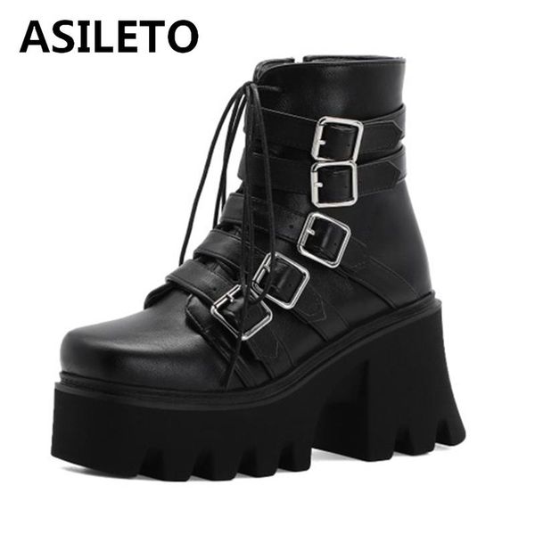 asileto new 2021 women ankle boot round toe 9cm block heel platform patent leather lace-up buckle zip stylish big size a3398, Black
asileto new 2021 women ankle boot round toe 9cm block heel platform patent leather lace-up buckle zip stylish big size a3398, Black