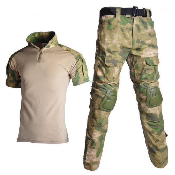 hunting sets camouflage uniform summer tactical shirt pants army frog combat ghillie suits short knee pads sets1, Camo
hunting sets camouflage uniform summer tactical shirt pants army frog combat ghillie suits short knee pads sets1, Camo