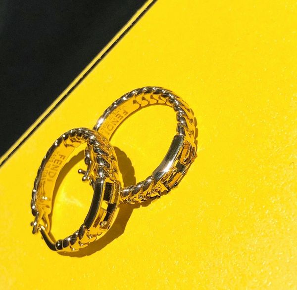 letter ring electroplated thick gold designer earrings fashion all-match personalized earrings, Golden
letter ring electroplated thick gold designer earrings fashion all-match personalized earrings, Golden