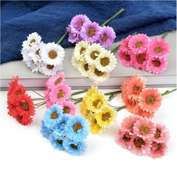 6pcs/lot mini silk daisy artificial flower bouquet wedding home decoration handmade bridal wreath gift fake flower scra jllhhs
6pcs/lot mini silk daisy artificial flower bouquet wedding home decoration handmade bridal wreath gift fake flower scra jllhhs