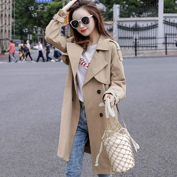 2020 new fashion double breasted khaki casual women trench coat sashes outwear office coat mid-long ladies windbreaker s-3xl1, Tan;black
2020 new fashion double breasted khaki casual women trench coat sashes outwear office coat mid-long ladies windbreaker s-3xl1, Tan;black