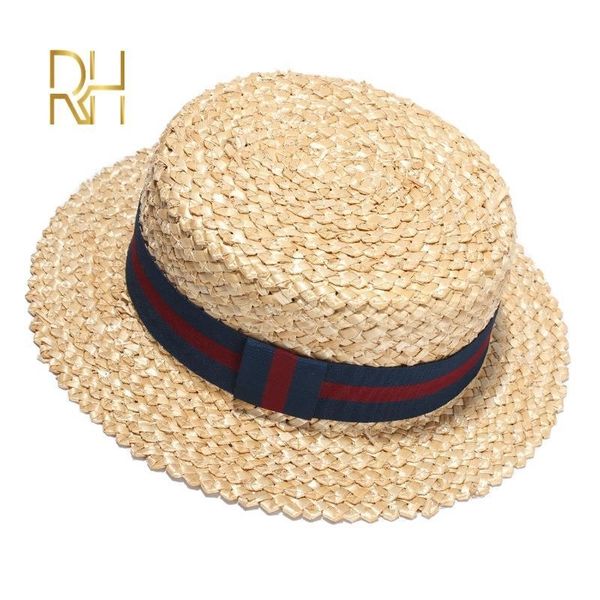 summer female natural stiff wheat straw boater fedora hat women beach flat brim cap with red navy stripe ribbon rh y200714, Blue;gray
summer female natural stiff wheat straw boater fedora hat women beach flat brim cap with red navy stripe ribbon rh y200714, Blue;gray