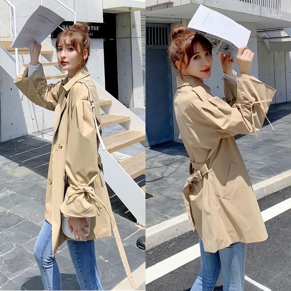 2020 new fashion double breasted mid-long trench coat women khaki black slim belt cloak mujer windbreaker female lady outerwear1, Tan;black
2020 new fashion double breasted mid-long trench coat women khaki black slim belt cloak mujer windbreaker female lady outerwear1, Tan;black